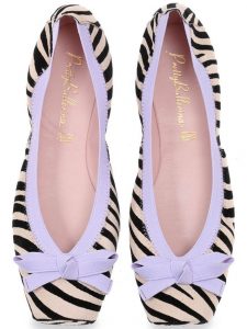 Ballerina shoes with live prints