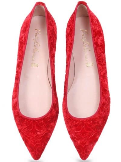 Bordo Brocade Ballerina|אדום|נעלי בובה|נעלי בלרינה|נעליים שטוחות|נעליים נוחות|ballerinas