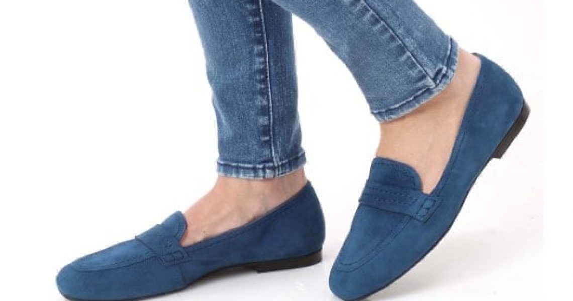 Blue moccasins