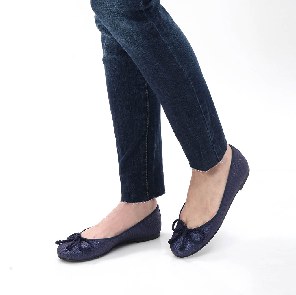 Arielle|כחול|נעלי בובה|נעלי בלרינה|נעליים שטוחות|נעליים נוחות|ballerinas
