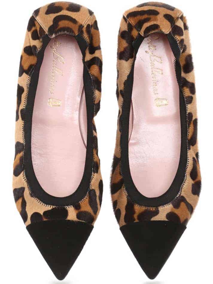 Mottled ballerina shoes