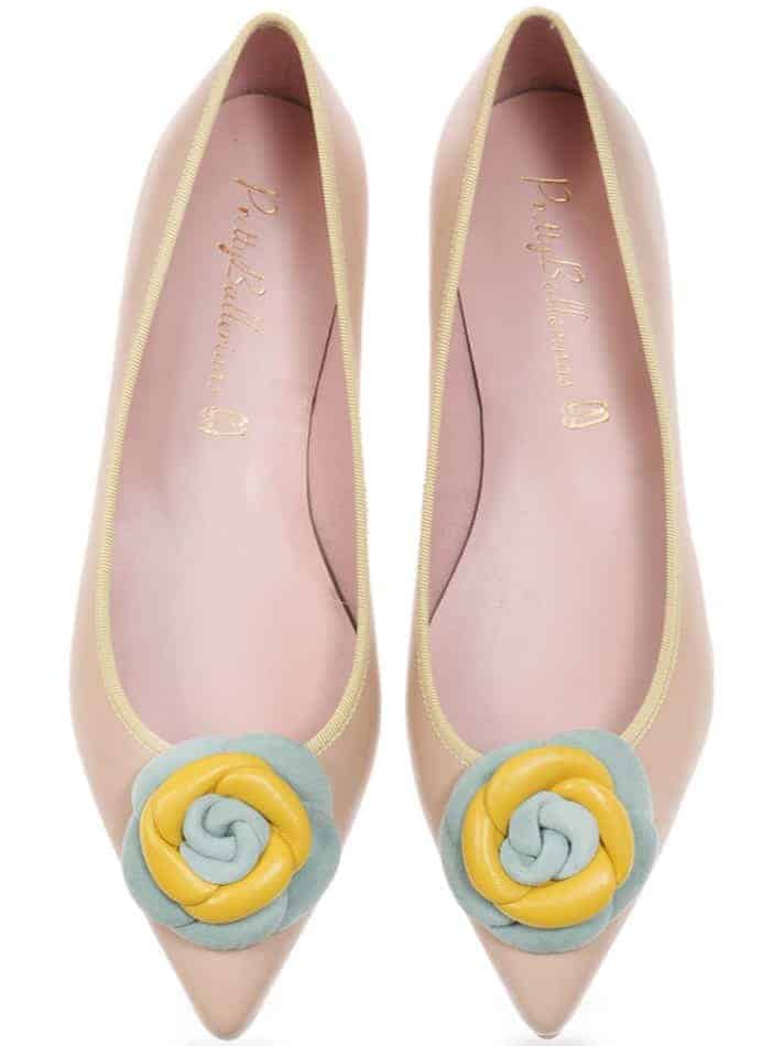 Pistachio Flowers ballerinas