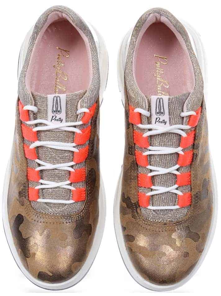 Camo Sneakers|ירוק|כאמל|כסף|סניקרס|סניקרס לנשים|נעליים שטוחות